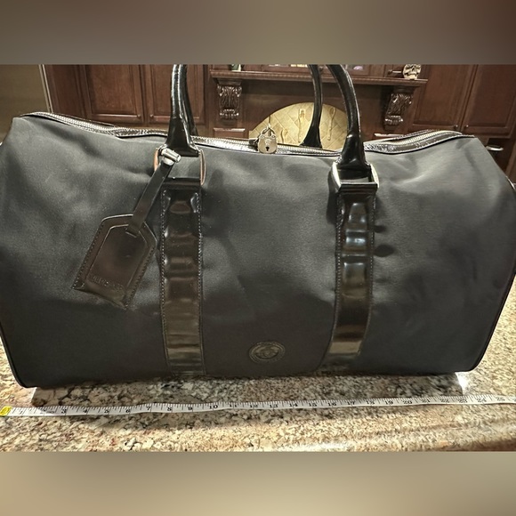 Gianni Versace Nylon and Patent Extra Large Duffle W/Lock & Key - Picture 11 of 15